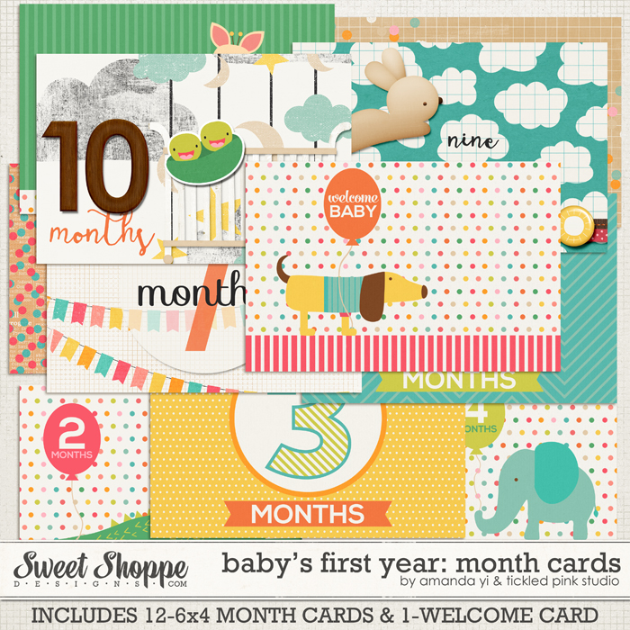 Baby's First Year : Month Cards by Amanda Yi & Tickled Pink Studio Baby's First Year : Month Cards by Amanda Yi & Tickled Pink Studio
