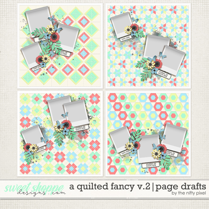 A QUILTED FANCY V.2 | PAGE DRAFTS by The Nifty Pixel