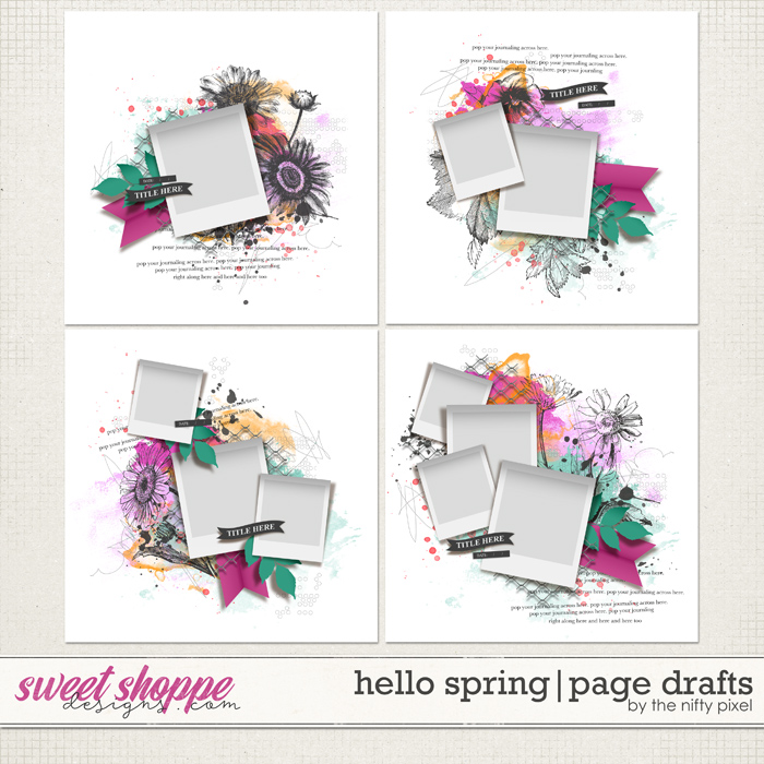 HELLO SPRING | PAGE DRAFTS by The Nifty Pixel