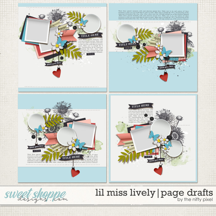 LIL MISS LIVELY | PAGE DRAFTS by The Nifty Pixel