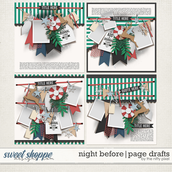 NIGHT BEFORE | PAGE DRAFTS by The Nifty Pixel