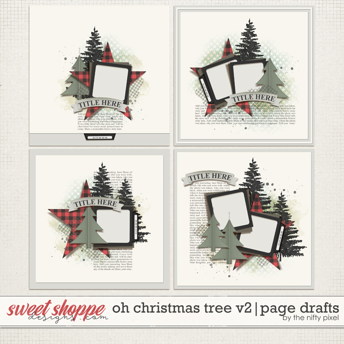 OH CHRISTMAS TREE V.2 | PAGE DRAFTS by The Nifty Pixel