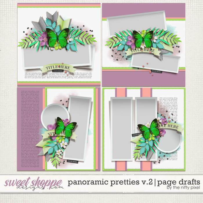 PANORAMIC PRETTIES V.2 | PAGE DRAFTS by The Nifty Pixel
