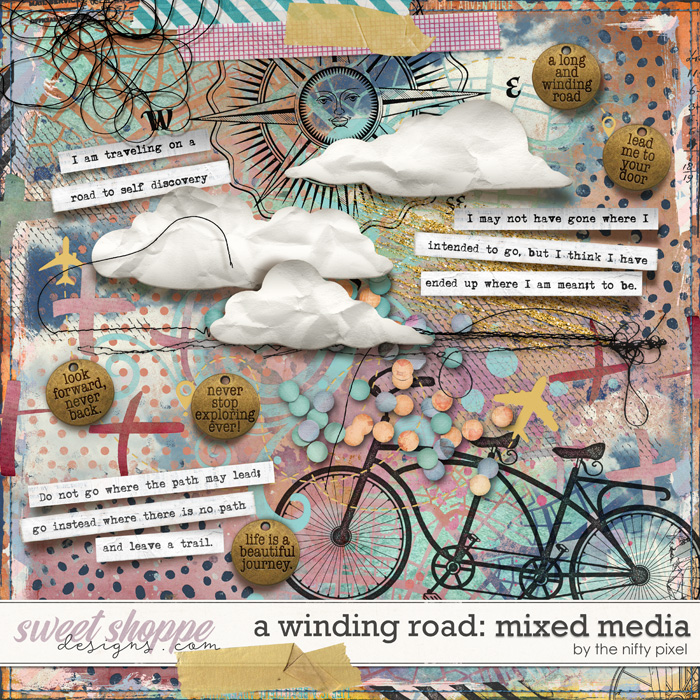 A WINDING ROAD | MIXED MEDIA by The Nifty Pixel