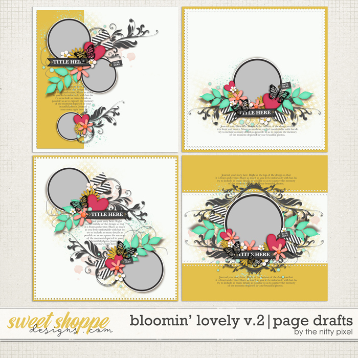 BLOOMIN LOVELY V.2 | PAGE DRAFTS by The Nifty Pixel