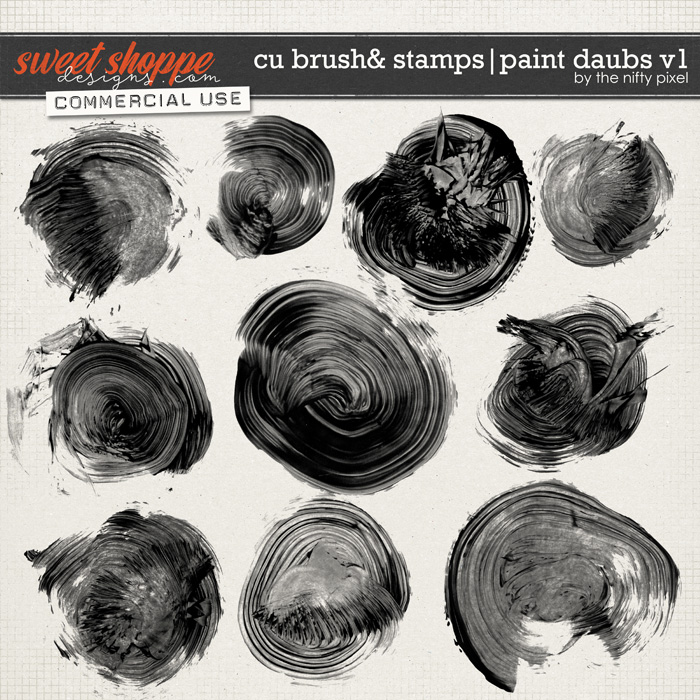 CU BRUSH & STAMPS | PAINT DAUBS V.1 by The Nifty Pixel