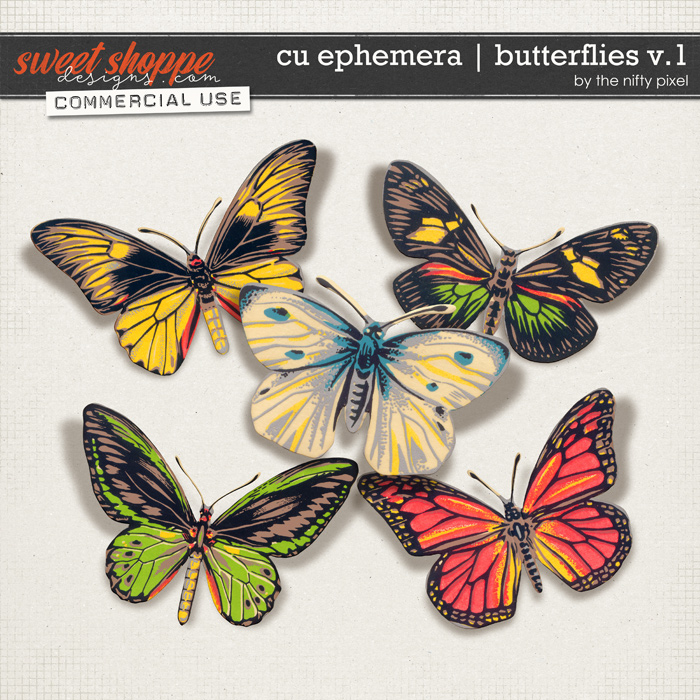 CU EPHEMERA | BUTTERFLIES V.1 by The Nifty Pixel