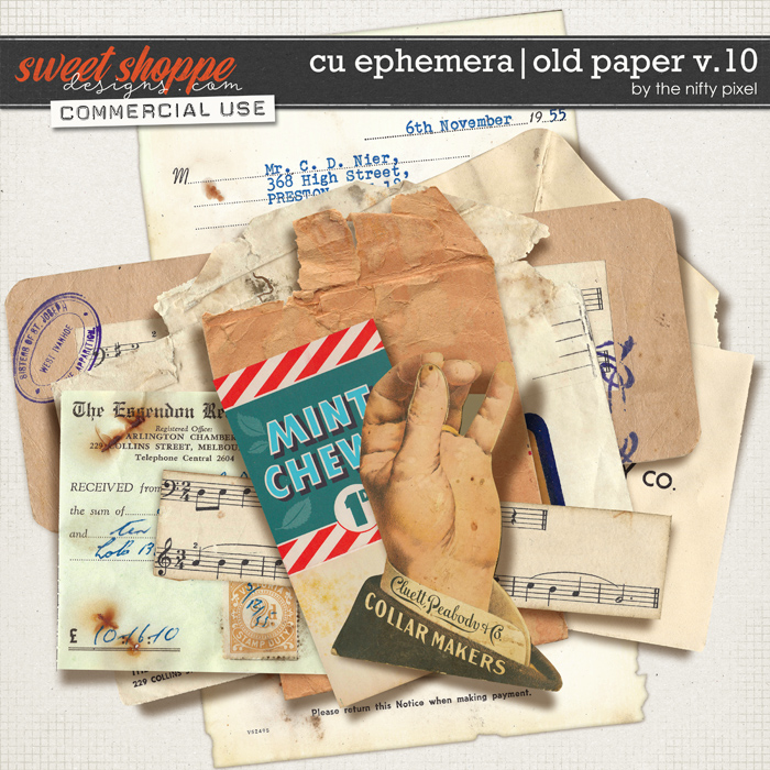 CU EPHEMERA | OLD PAPER V.10 by The Nifty Pixel