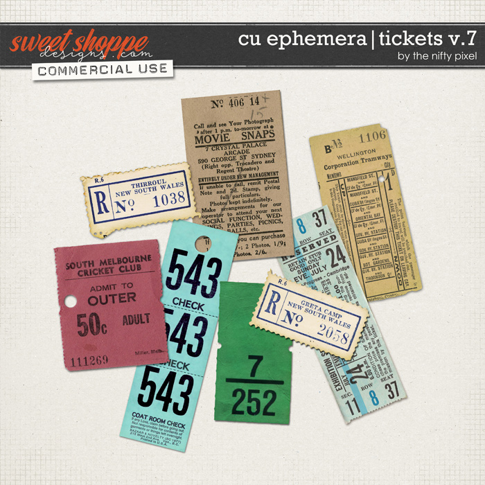 CU EPHEMERA | TICKETS V.7 by The Nifty Pixel