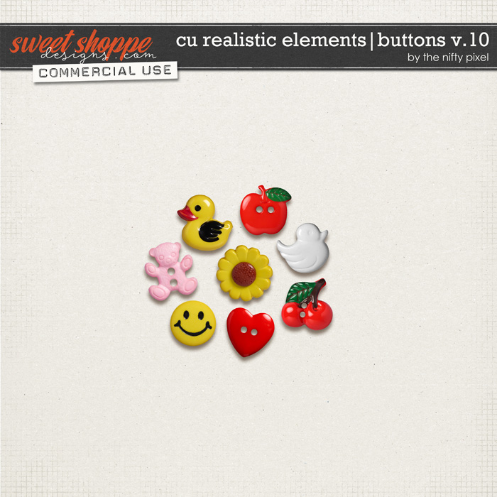CU REALISTIC ELEMENTS | BUTTONS V.10 by The Nifty Pixel