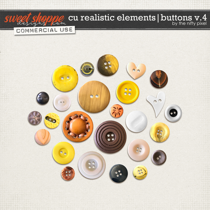 CU REALISTIC ELEMENTS | BUTTONS V.4 by The Nifty Pixel