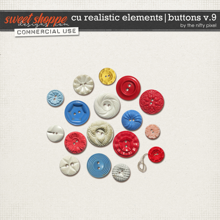 CU REALISTIC ELEMENTS | BUTTONS V.9 by The Nifty Pixel
