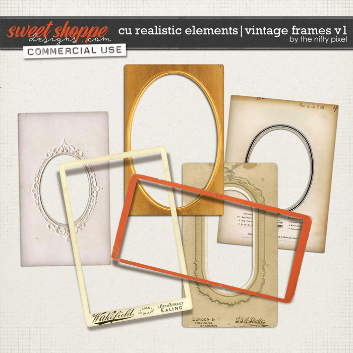 CU REALISTIC ELEMENTS | VINTAGE FRAMES Vol.1 by The Nifty Pixel