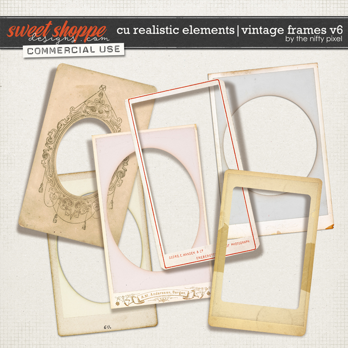 CU REALISTIC ELEMENTS | VINTAGE FRAMES Vol.6 by The Nifty Pixel