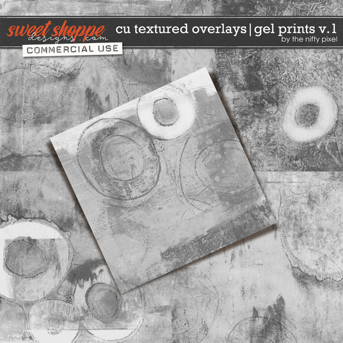 CU TEXTURED OVERLAYS | GEL PRINTS V.1 by The Nifty Pixel