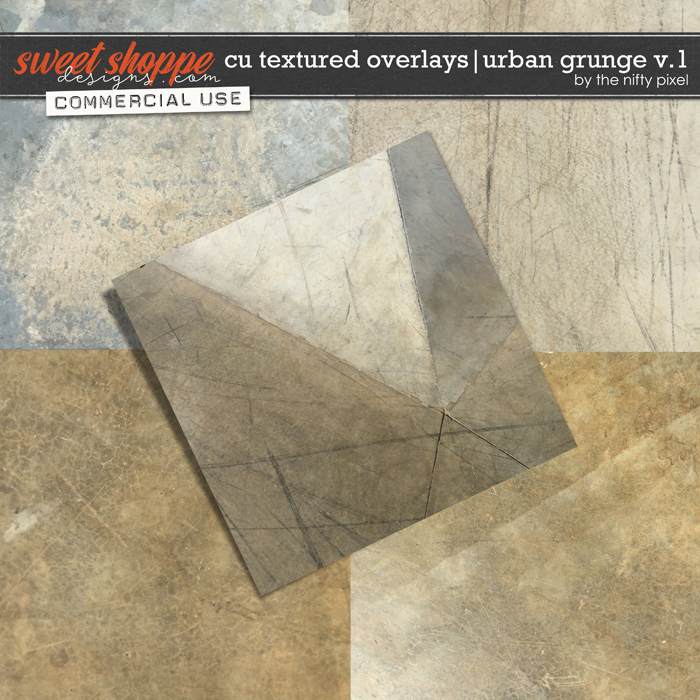 CU TEXTURED OVERLAYS | URBAN GRUNGE V.1 by The Nifty Pixel