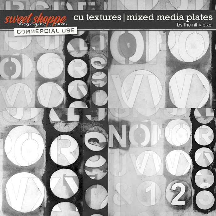 CU TEXTURED OVERLAYS | MIXED MEDIA PLATES by The Nifty Pixel