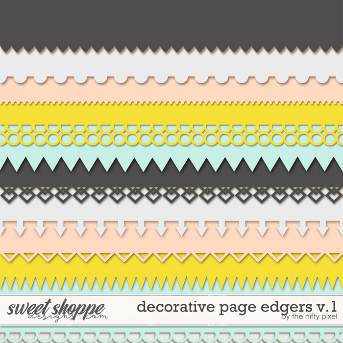 DECORATIVE PAGE EDGERS V.1 | CLIPPING MASKS by The Nifty Pixel