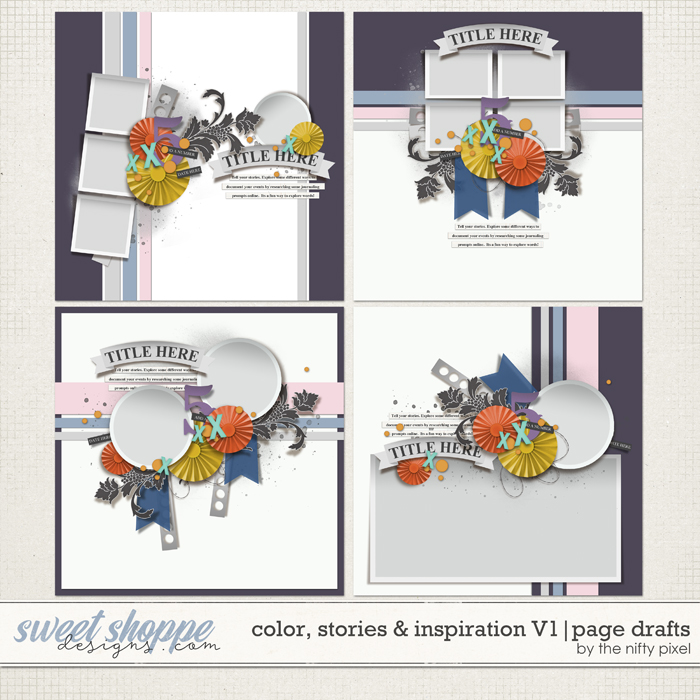 COLOR, STORIES & INSPIRATION V.1 | PAGE DRAFTS by The Nifty Pixel COLOR, STORIES & INSPIRATION V.1 | PAGE DRAFTS by The Nifty Pixel