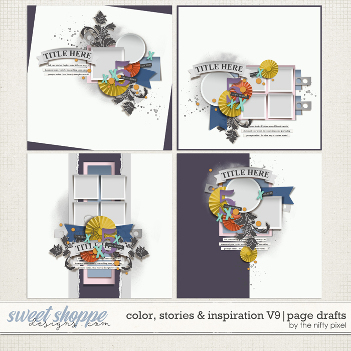 COLOR, STORIES & INSPIRATION V.9 | PAGE DRAFTS by The Nifty Pixel COLOR, STORIES & INSPIRATION V.9 | PAGE DRAFTS by The Nifty Pixel