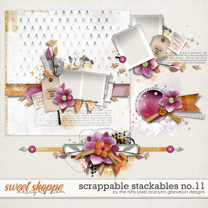 SCRAPPABLE STACKABLES No.11 | by The Nifty Pixel & Lynn Grieveson Designs