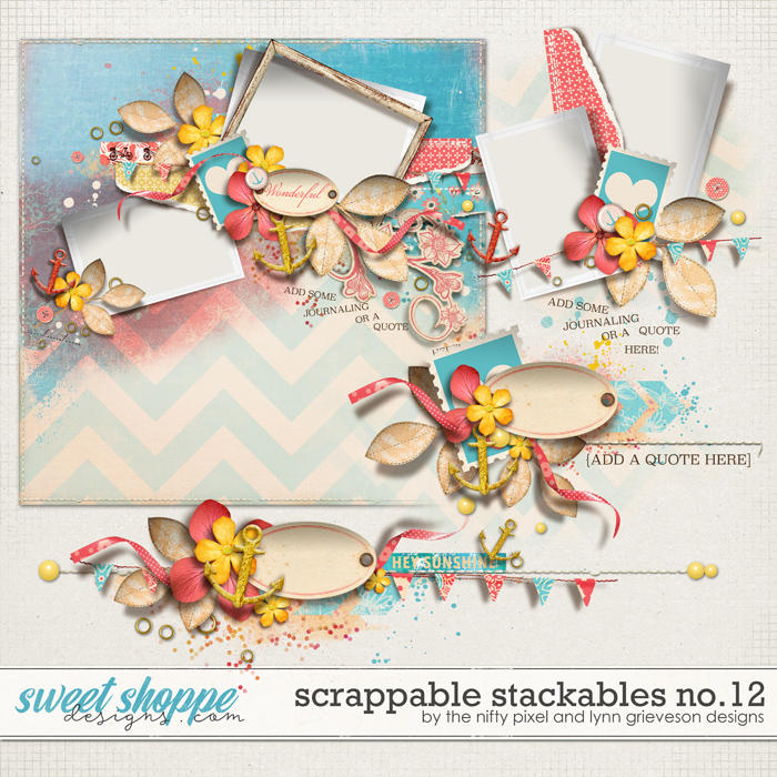 SCRAPPABLE STACKABLES No.12 | by The Nifty Pixel & Lynn Grieveson Designs