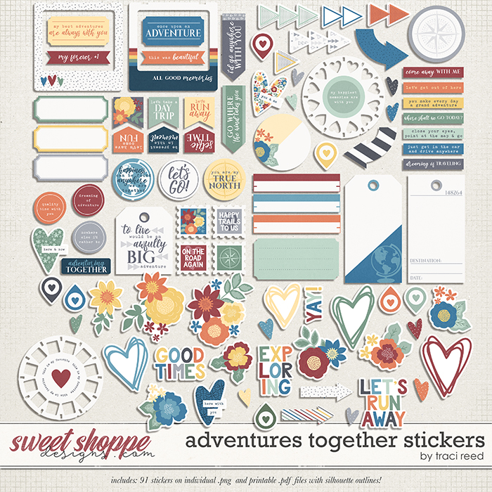 Adventures Together Stickers by Traci Reed