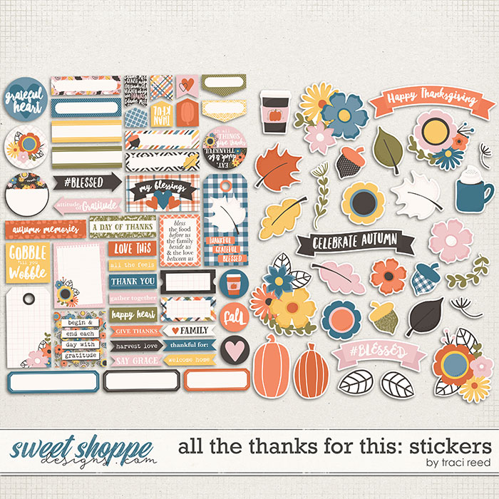 All The Thanks For This Stickers by Traci Reed All The Thanks For This Stickers by Traci Reed