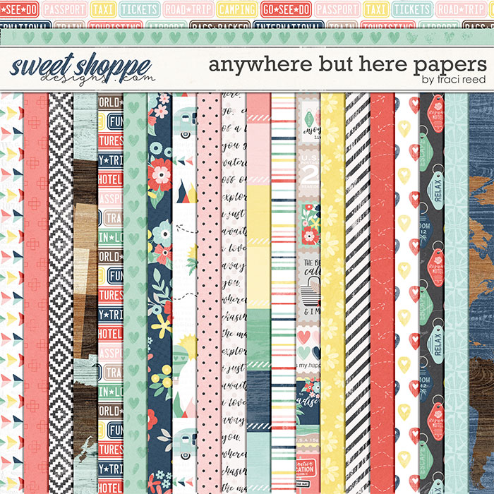 Anywhere But Here 12x12 Papers by Traci Reed