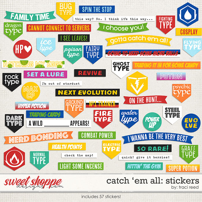 Catch 'Em All: STICKERS by Traci Reed