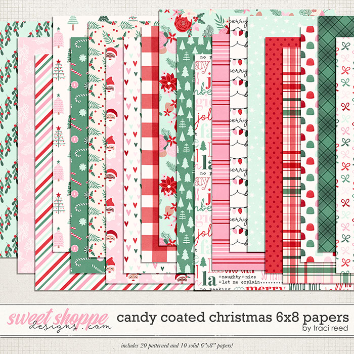 Candy Coated Christmas 6x8 Papers by Traci Reed Candy Coated Christmas 6x8 Papers by Traci Reed
