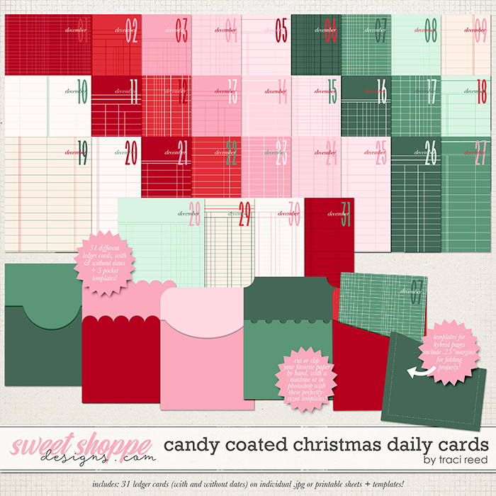 Candy Coated Christmas Daily Ledger Cards by Traci Reed Candy Coated Christmas Daily Ledger Cards by Traci Reed
