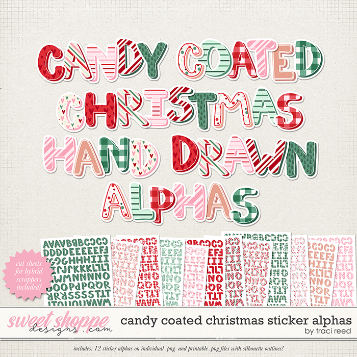 Candy Coated Christmas Sticker Alphas by Traci Reed Candy Coated Christmas Sticker Alphas by Traci Reed