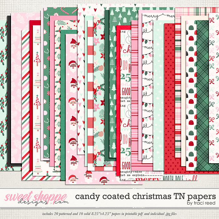 Candy Coated Christmas TN Papers by Traci Reed