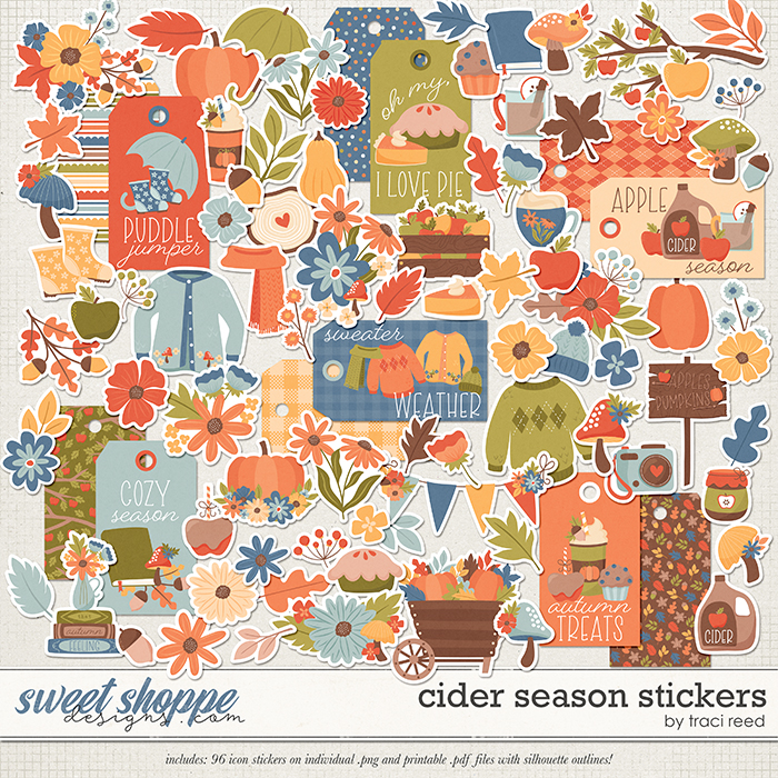 Cider Season Stickers by Traci Reed Cider Season Stickers by Traci Reed