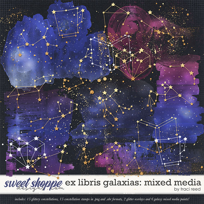 Ex Libris Galaxias Mixed Media by Traci Reed Ex Libris Galaxias Mixed Media by Traci Reed