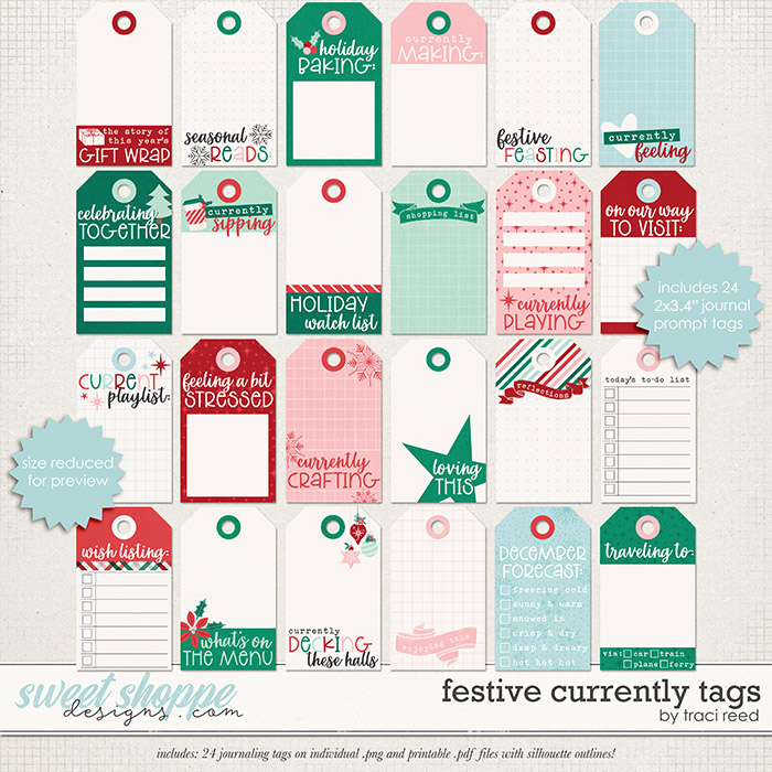 Festive Currently Tags by Traci Reed Festive Currently Tags by Traci Reed