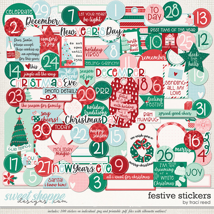Festive Stickers by Traci Reed Festive Stickers by Traci Reed