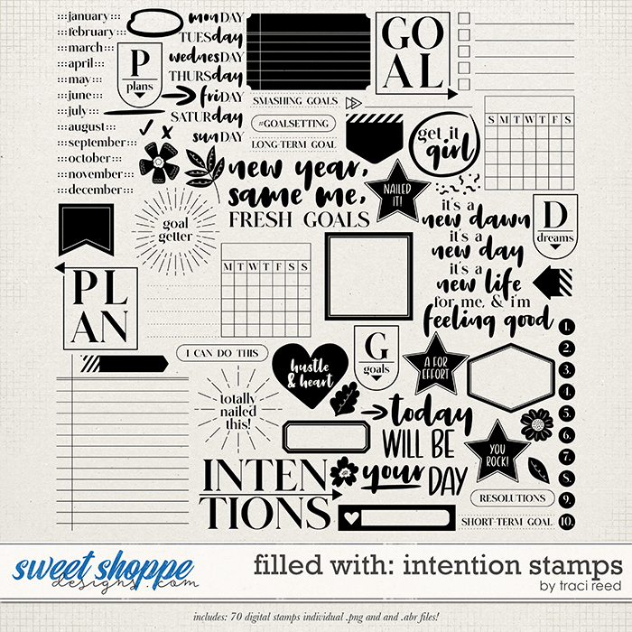 Filled With Intention Stamps by Traci Reed