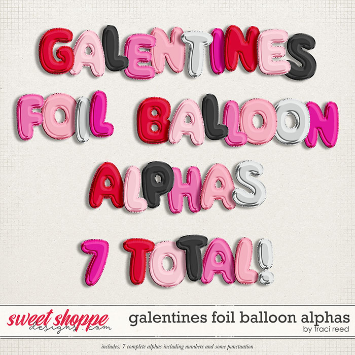 Galentines Foil Balloon Alphas by Traci Reed