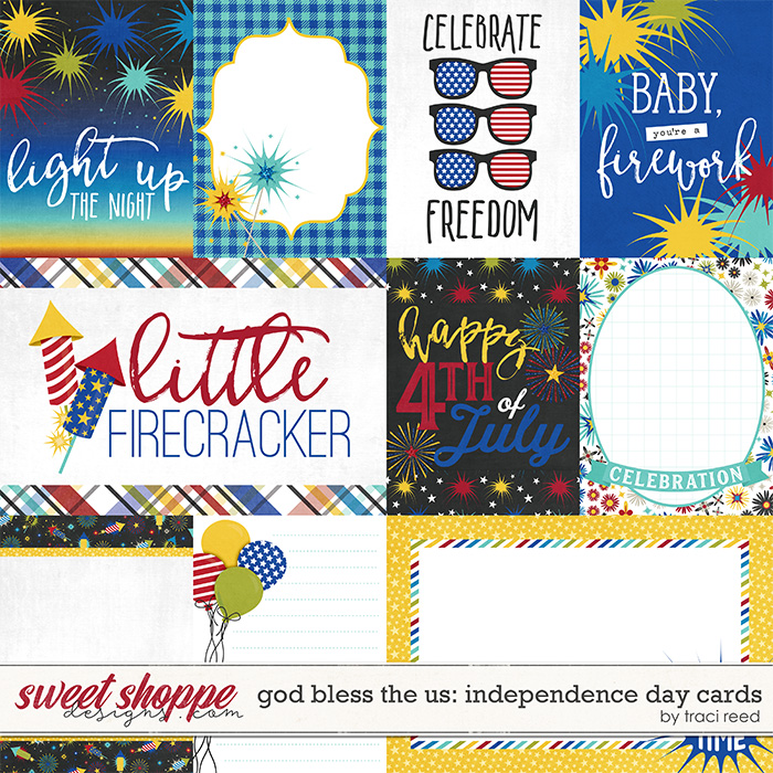 God Bless The US: Independence Day Cards by Traci Reed