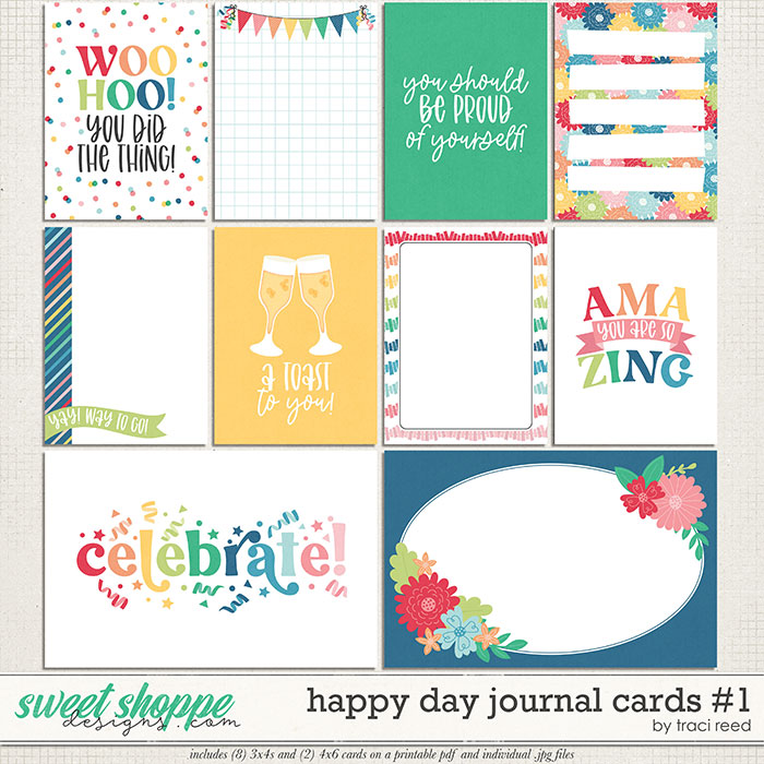 Happy Day Journal Cards #1 by Traci Reed Happy Day Journal Cards #1 by Traci Reed