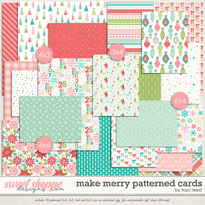 Make Merry Patterned Cards by Traci Reed