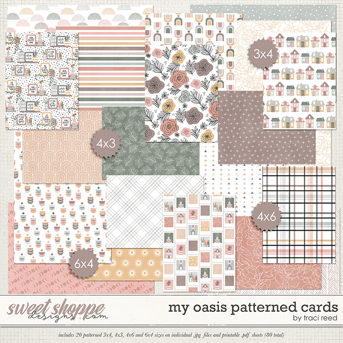 My Oasis Patterned Cards by Traci Reed