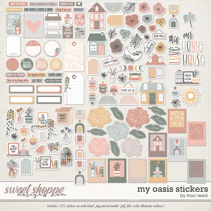 My Oasis Stickers by Traci Reed