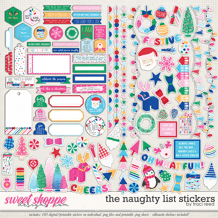 The Naughty List Stickers by Traci Reed