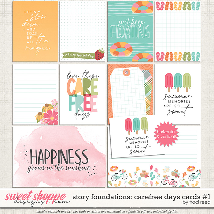 Story Foundations: Carefree Days Cards #1 by Traci Reed