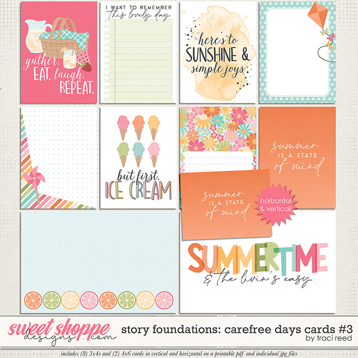 Story Foundations: Carefree Days Cards #3 by Traci Reed