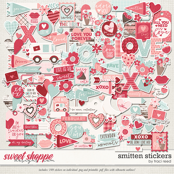 Smitten Stickers by Traci Reed