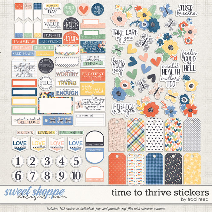 Time to Thrive Stickers by Traci Reed